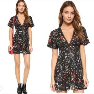 Alice + Olivia Amara Floral Mini Dress Size 8